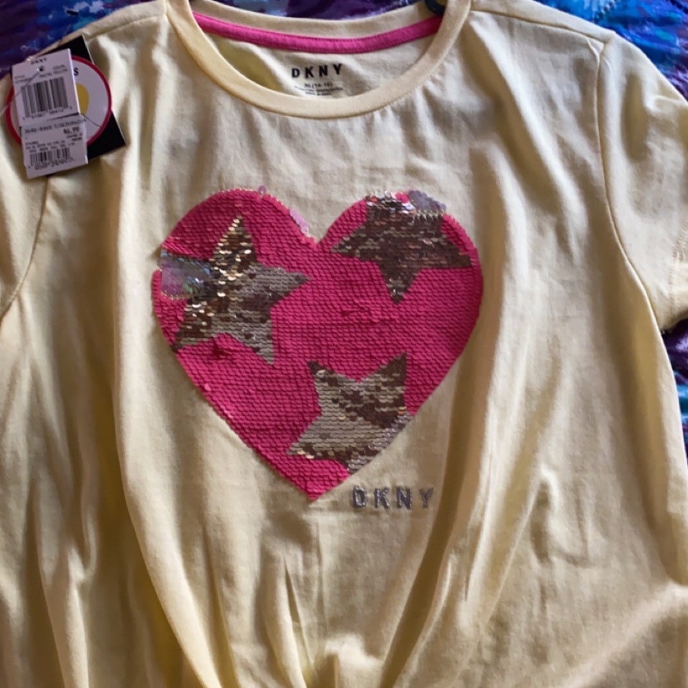 DKNY sequin reverse t- shirt